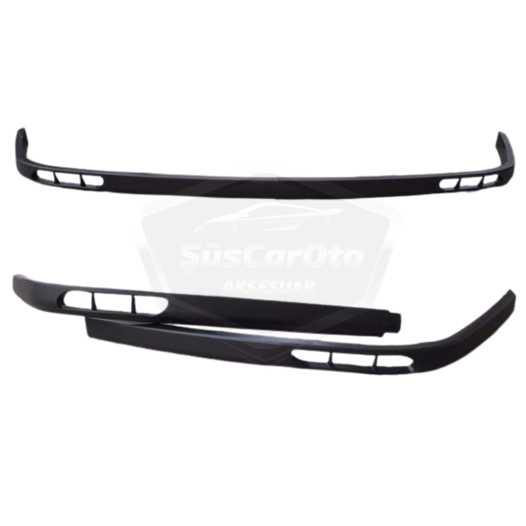 Compatible con Fiat Doblo D2 2005-2010 Labio universal Laguna Flexible Labio delantero Paragolpes delantero de 2 piezas Bajo Spoiler Anexo delantero