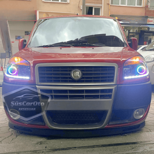 Fiat Doblo D2 2005-2010 Compatible Universal V2 Laguna Lip Flexible Labio Delantero 2 Piezas Separador Inferior Parachoques Faldón Delantero