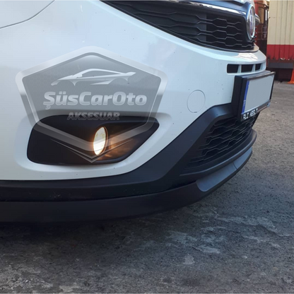 Fiat Doblo D4 2015-2021 Compatible Universal Astra H labio, labio delantero flexible, 2 piezas, spoiler para parachoques delantero, faldón delantero