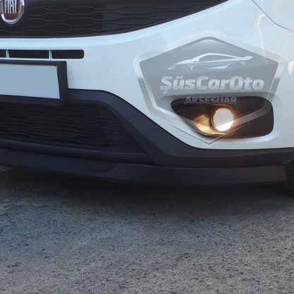 Fiat Doblo D4 2015-2021 Compatible Universal Astra H labio, labio delantero flexible, 2 piezas, spoiler para parachoques delantero, faldón delantero