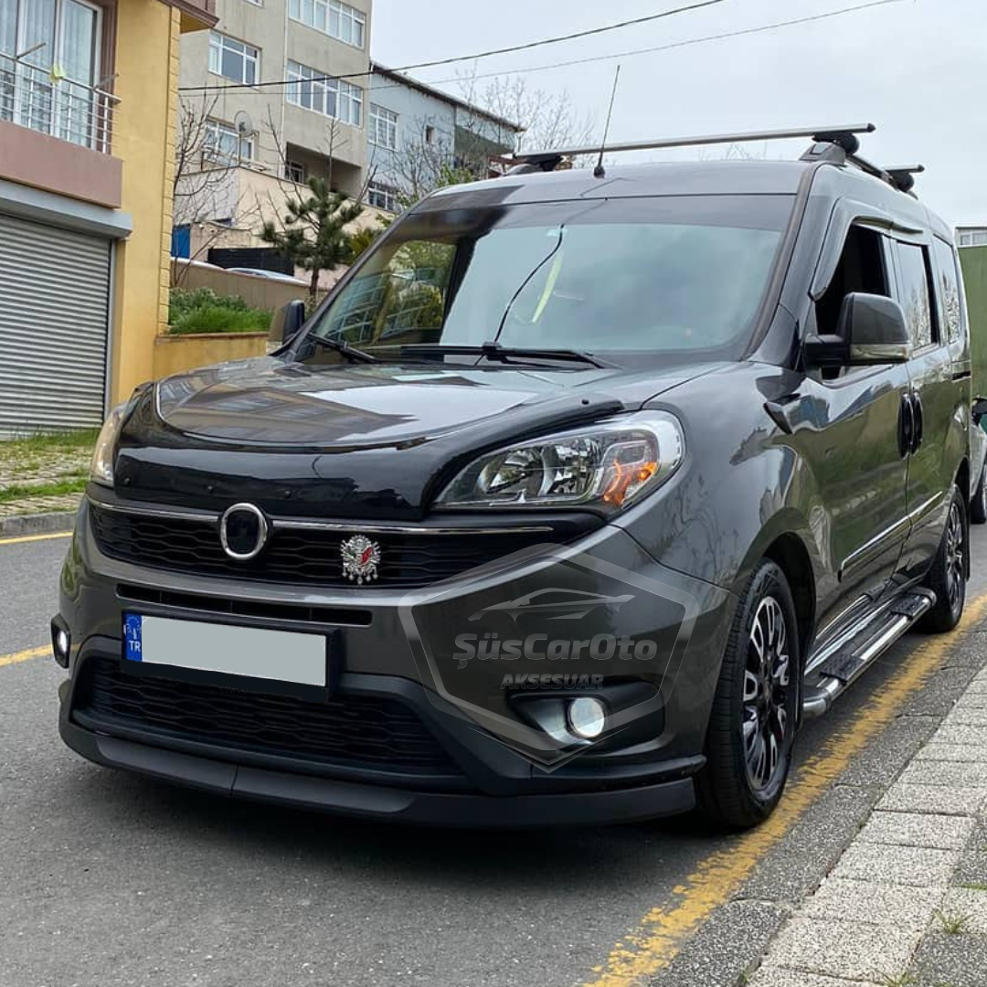 Fiat Doblo D4 2015-2021 Compatible Universal Astra H labio, labio delantero flexible, 2 piezas, spoiler para parachoques delantero, faldón delantero