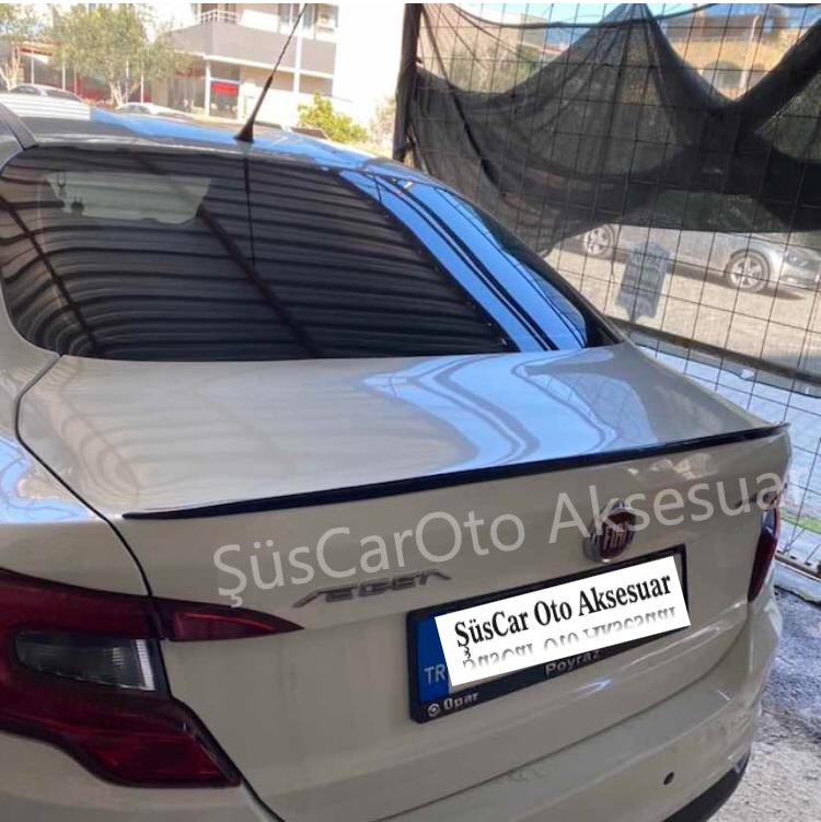 Spoiler delgado para maletero Fiat Egea Piano Black - Blanco Brillante