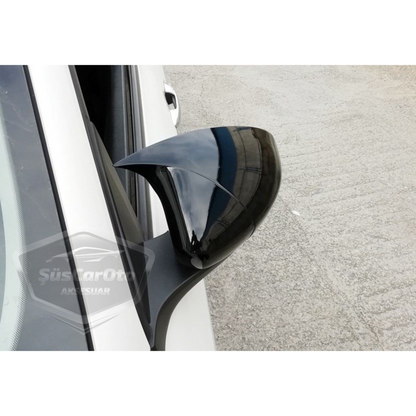 Tapas de espejo Fiat Egea Batman Bat Wing Piano Black ABS Plástico