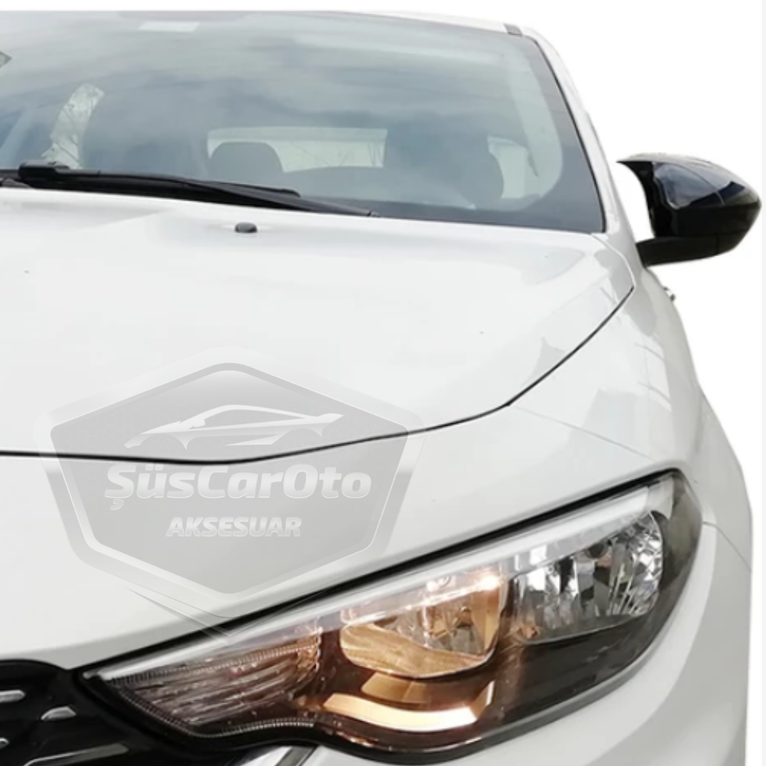 Tapas de espejo Fiat Egea Batman Bat Wing Piano Black ABS Plástico