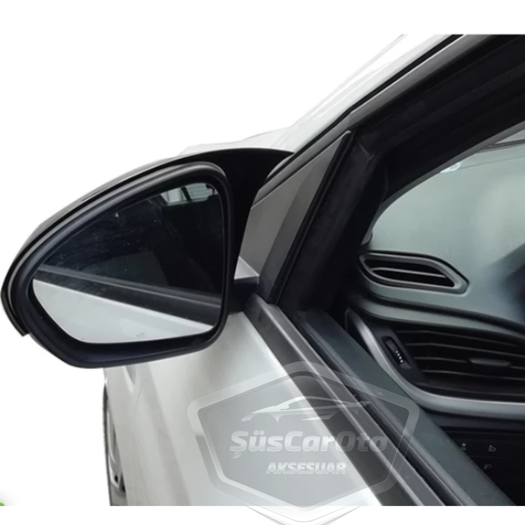 Tapas de espejo Fiat Egea Batman Bat Wing Piano Black ABS Plástico