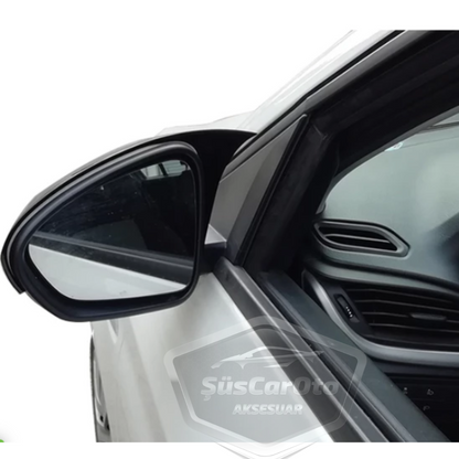 Tapas de espejo Fiat Egea Batman Bat Wing Piano Black ABS Plástico