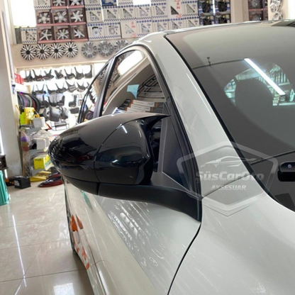 Tapas de espejo Fiat Egea Batman Bat Wing Piano Black ABS Plástico