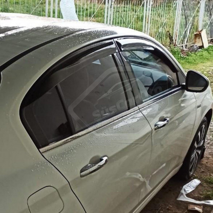 Juego de deflectores de ventanilla Mugen para Fiat Egea HB-Sedan 2015 en adelante, 4 piezas, importado