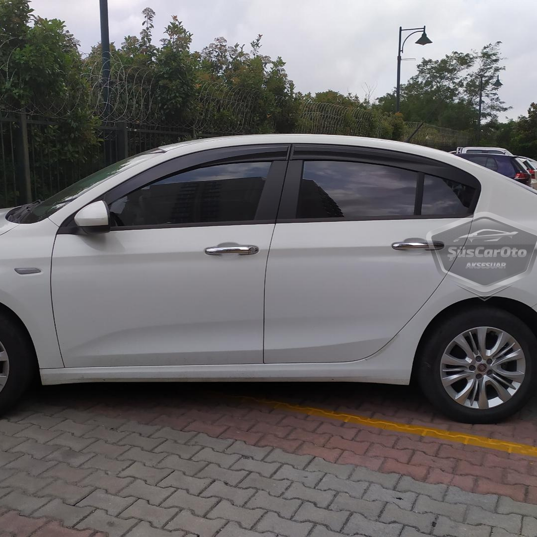 Juego de deflectores de ventanilla Mugen para Fiat Egea HB-Sedan 2015 en adelante, 4 piezas, importado