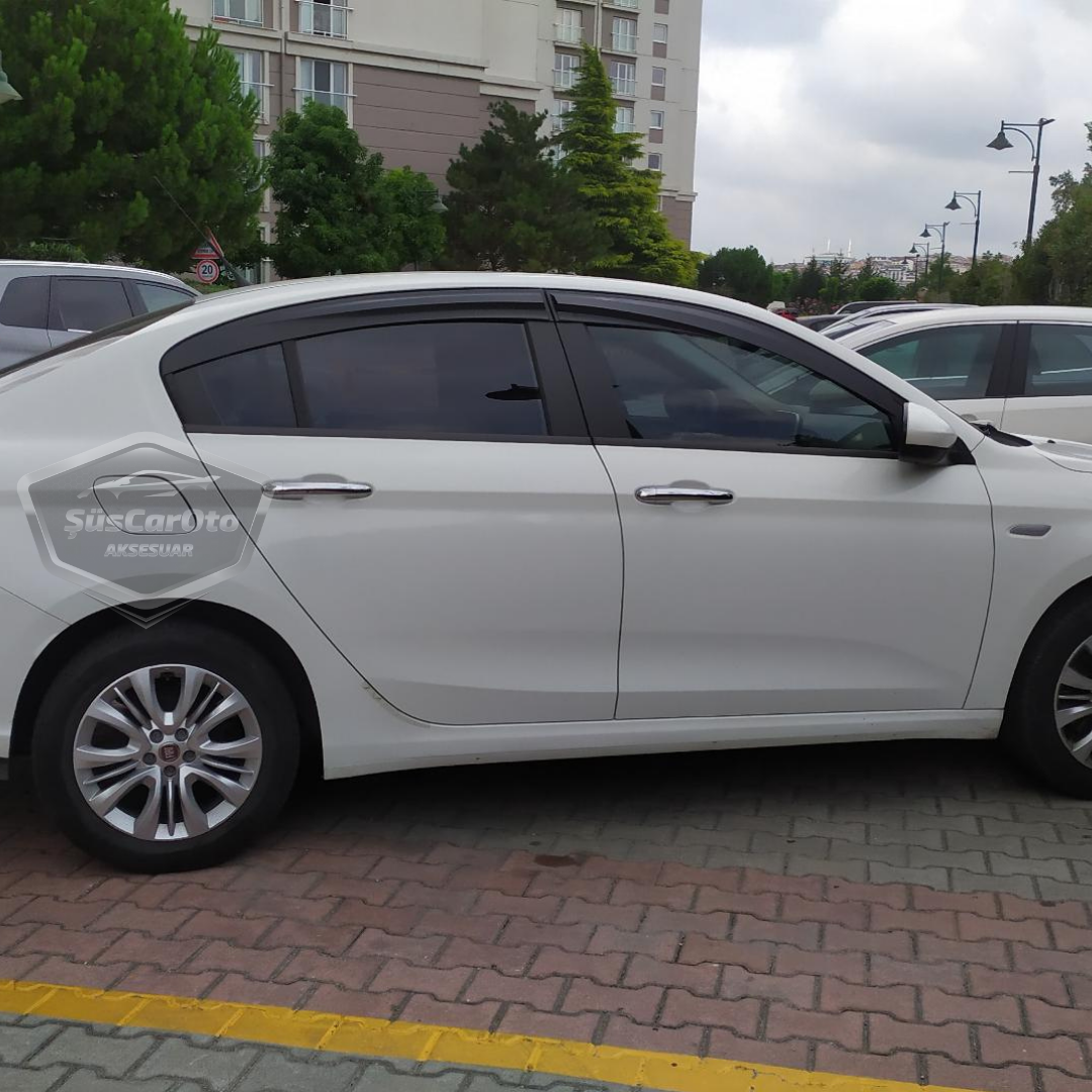 Juego de deflectores de ventanilla Mugen para Fiat Egea HB-Sedan 2015 en adelante, 4 piezas, importado