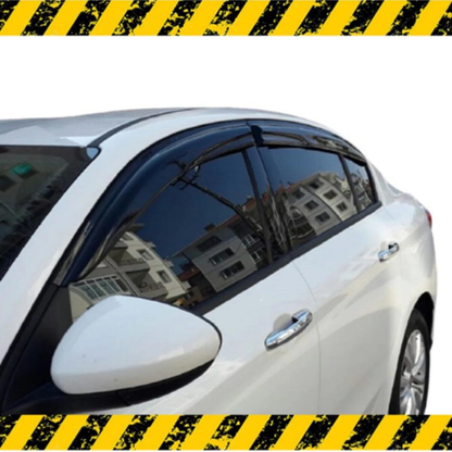 Juego de deflectores de ventanilla Mugen para Fiat Egea HB-Sedan 2015 en adelante, 4 piezas, importado