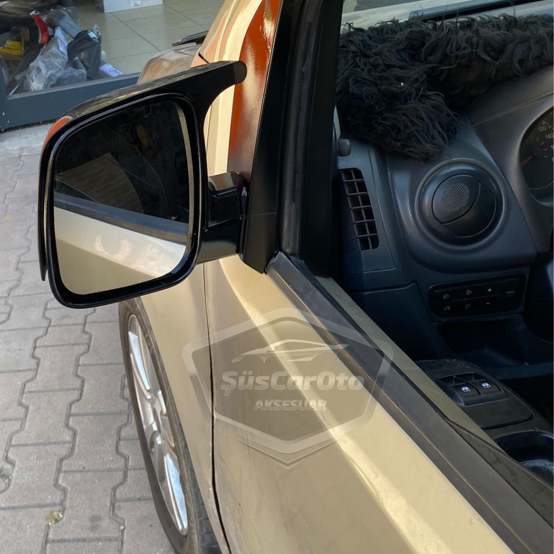 Fiat Fiorino 2008-2022 Compatible Tapa de Espejo Retrovisor Batman Murciélago Negro Piano Plástico ABS