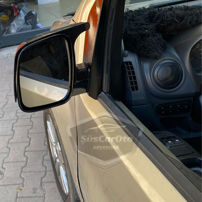 Fiat Fiorino 2008-2022 Compatible Tapa de Espejo Retrovisor Batman Murciélago Negro Piano Plástico ABS