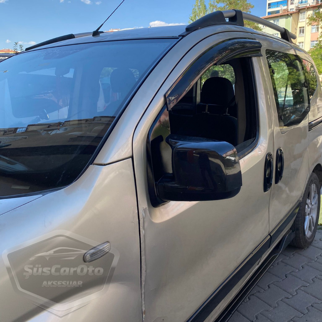 Fiat Fiorino 2008-2022 Compatible Tapa de Espejo Retrovisor Batman Murciélago Negro Piano Plástico ABS
