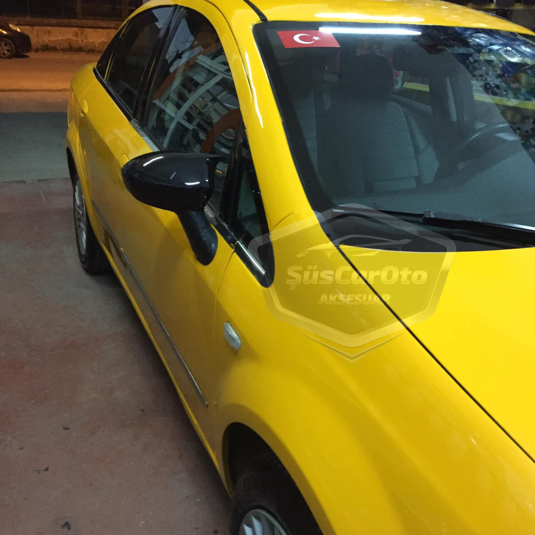 Fiat Linea 2007-2015 Cubre Espejo Murciélago Batman Negro Piano Plástico ABS