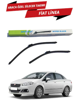 Juego de limpiaparabrisas delanteros planos específicos para Fiat Linea Sentinel, derecho e izquierdo