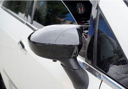Fiat Punto Evo 2009-2018 Carcasa de Espejo de Murciélago Batman Negro Brillante Plástico ABS