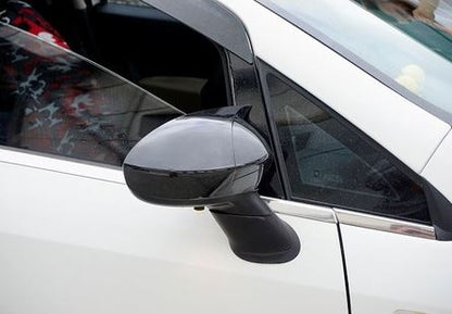 Fiat Punto Evo 2009-2018 Carcasa de Espejo de Murciélago Batman Negro Brillante Plástico ABS