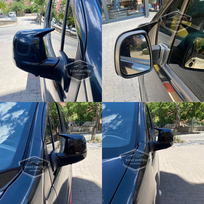 Juego de carcasas de retrovisor de murciélago Batman compatibles con Fiat Ulysse 2022 en adelante, plástico ABS negro piano, derecha e izquierda