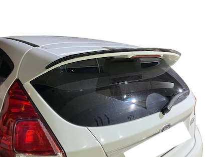 Spoiler trasero para Ford Fiesta 2007 en adelante, moldura de maletero negro piano