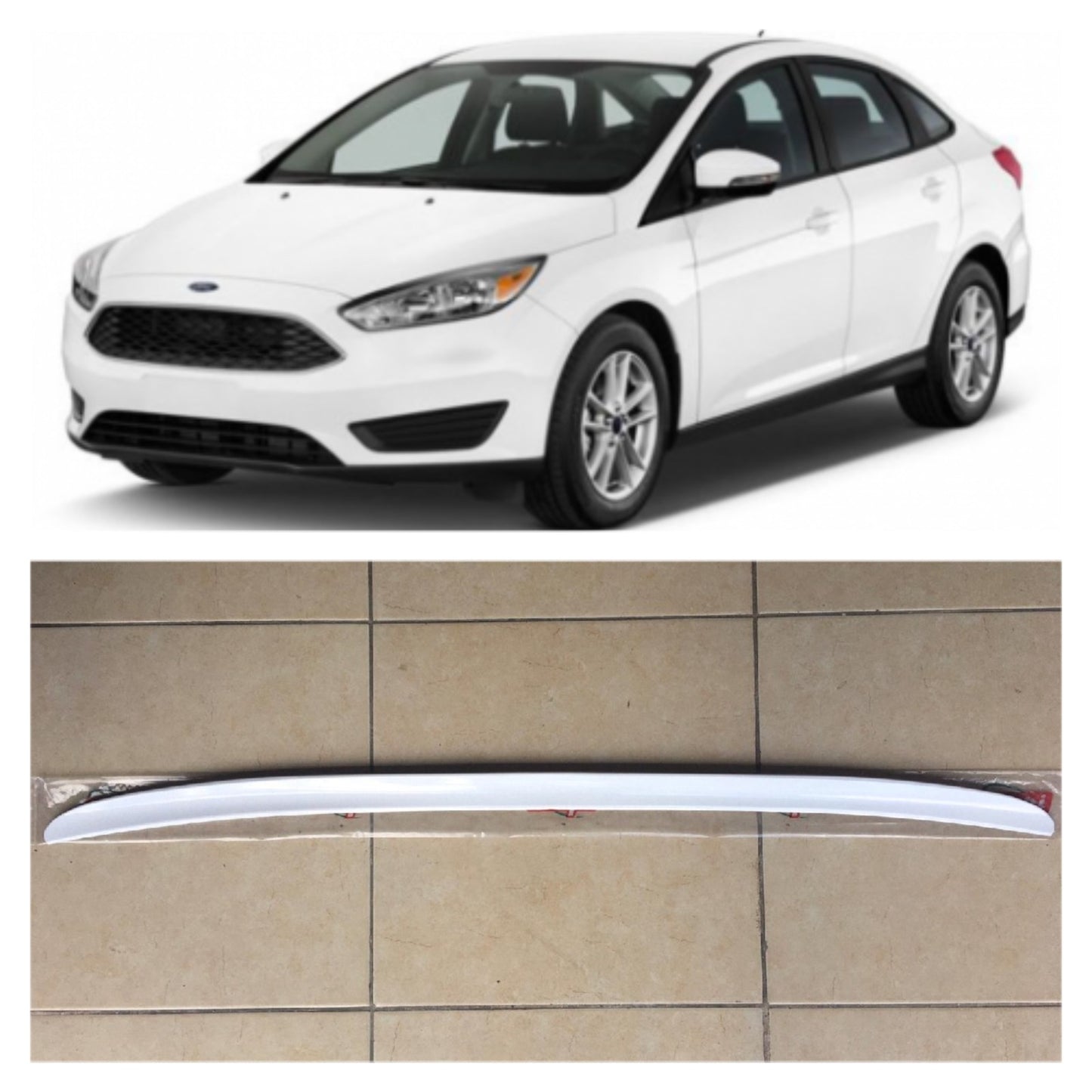 Spoiler de maletero brillante blanco para Ford Focus 3, 3.5, 4 Sedan