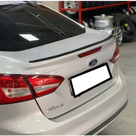 Ford Focus (12-18) Spoiler Superior de Maletero para Carrocería Sedán 3, 3.5, 4 Negro Brillante