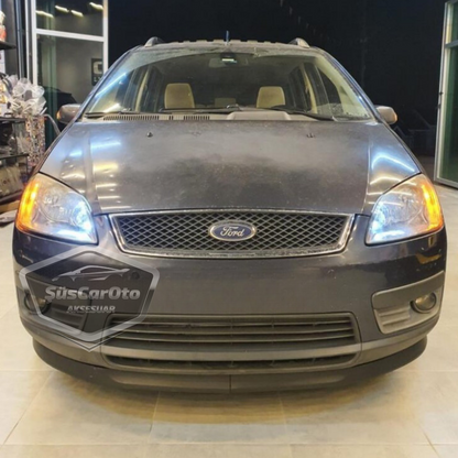 Ford C-Max 2003-2007 Compatible Universal Astra H Lip Flexible Labio Delantero 2 Piezas Extensión de Paragolpes Inferior Deflector Delantero Faldón