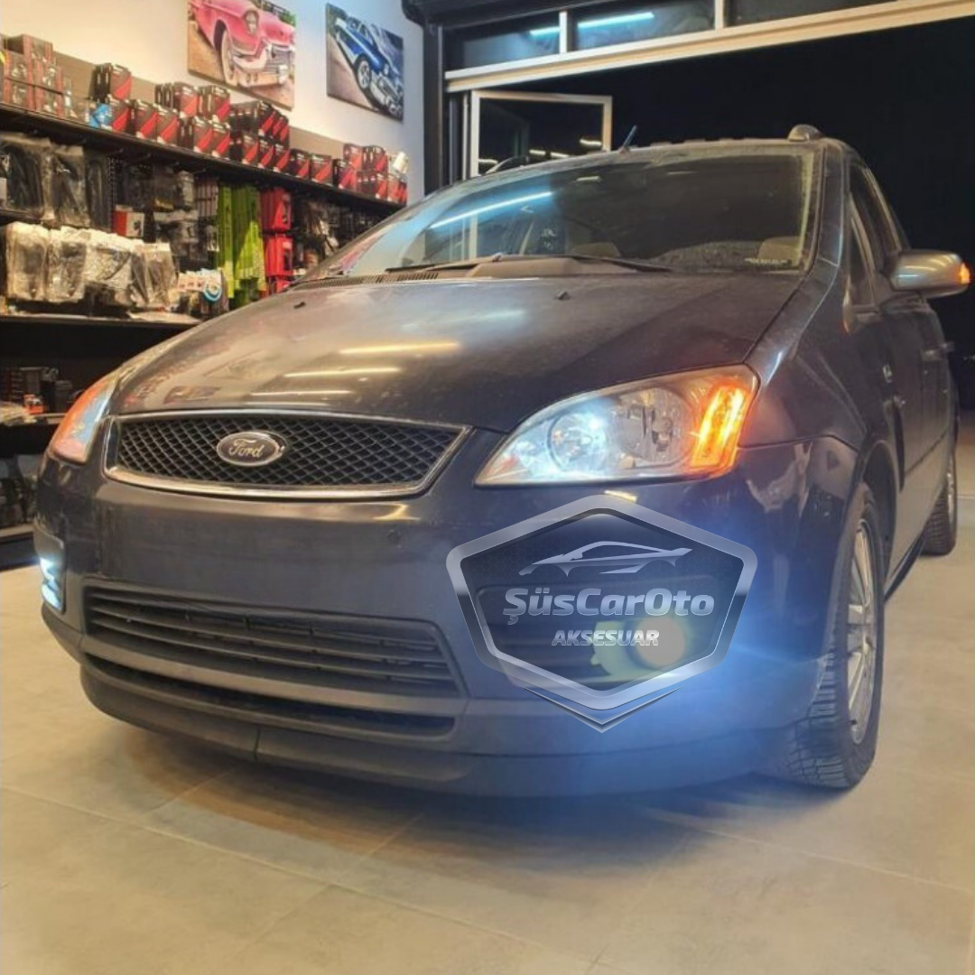 Ford C-Max 2003-2007 Compatible Universal Astra H Lip Flexible Labio Delantero 2 Piezas Extensión de Paragolpes Inferior Deflector Delantero Faldón