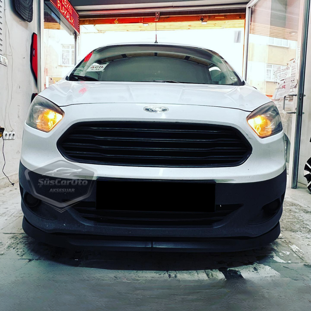 Ford Courier 2014-2023 Universal Flexible Lip Delantero Astra H Lip 2 Piezas Spoiler Bajo Parachoques Añadido Delantero