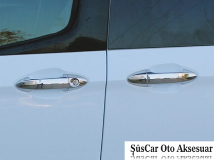 Cubre manijas de cromo para Ford Courier, 4 puertas, acero inoxidable, 2014-2018