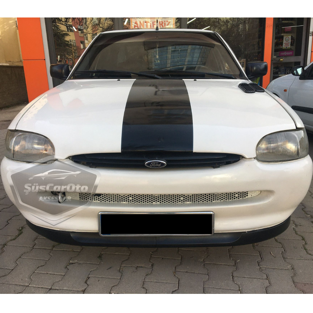 Ford Escort 1993-2003 Compatible Universal Astra H lip Alerón delantero flexible de 2 piezas para parachoques delantero