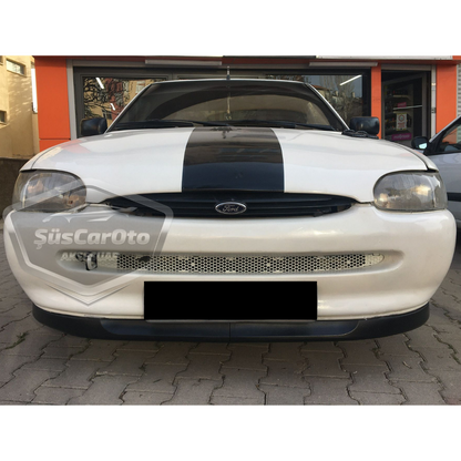 Ford Escort 1993-2003 Compatible Universal Astra H lip Alerón delantero flexible de 2 piezas para parachoques delantero
