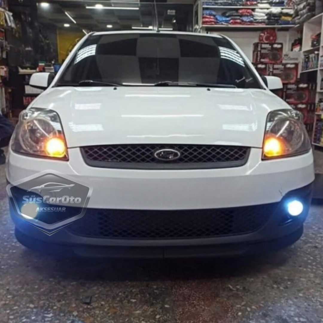 Ford Fiesta 2002-2008 compatible labio delantero flexible universal tipo Astra H, 2 piezas, parte inferior del parachoques, spoiler delantero