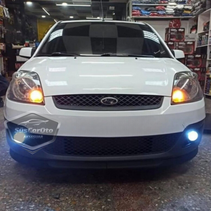 Ford Fiesta 2002-2008 compatible labio delantero flexible universal tipo Astra H, 2 piezas, parte inferior del parachoques, spoiler delantero