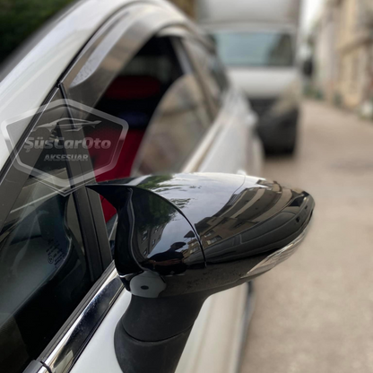 Ford Fiesta 2008-2017 Tapa de espejo de murciélago Batman, plástico ABS negro piano
