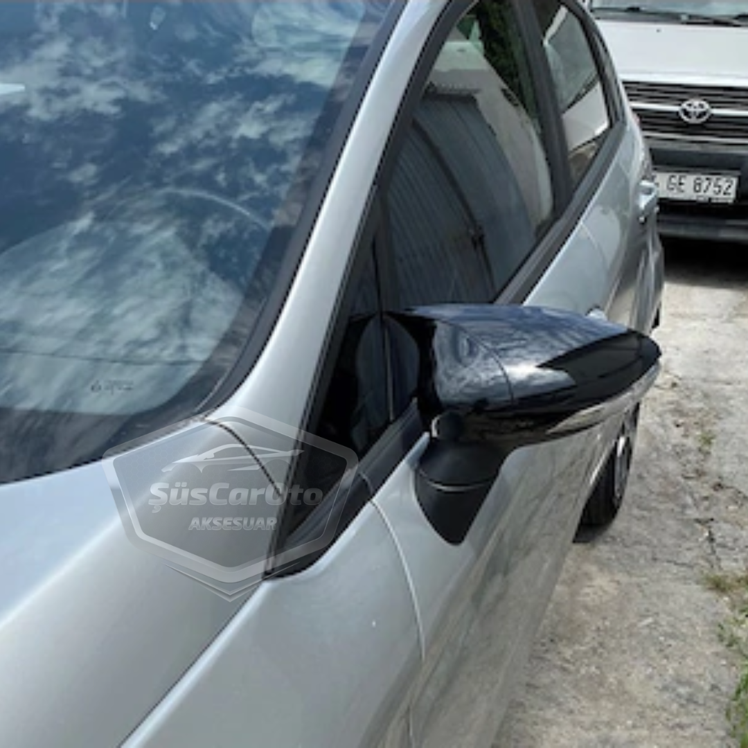 Ford Fiesta 2008-2017 Tapa de espejo de murciélago Batman, plástico ABS negro piano