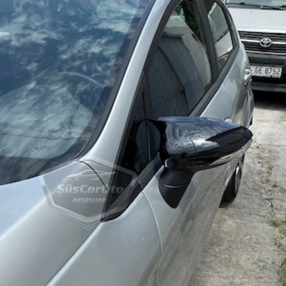 Ford Fiesta 2008-2017 Tapa de espejo de murciélago Batman, plástico ABS negro piano