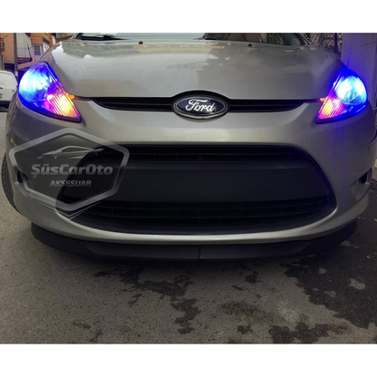 Ford Fiesta 2008-2017 Compatible Universal Astra H Labio Flexible Frontal Lip 2 Piezas Separador Inferior de Parachoques Deflector Inferior