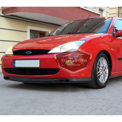 Ford Focus 1 Hb&Sedan 1998-2004 compatible con labio universal Laguna flexible, 2 piezas, alerón inferior de parachoques delantero.