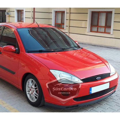 Ford Focus 1 Hb&Sedan 1998-2004 compatible con labio universal Laguna flexible, 2 piezas, alerón inferior de parachoques delantero.