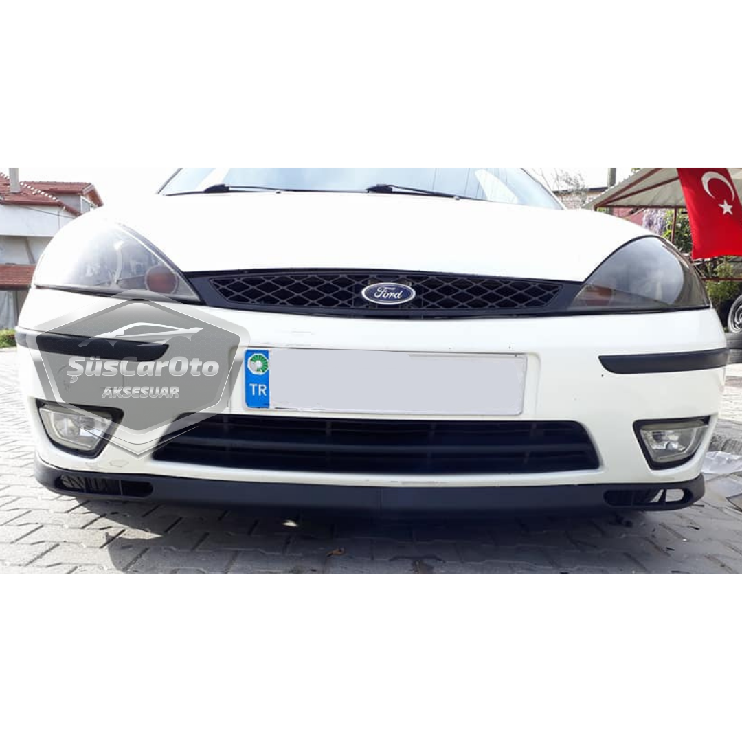 Ford Focus 1 Hb&Sedan 1998-2004 compatible con labio universal Laguna flexible, 2 piezas, alerón inferior de parachoques delantero.
