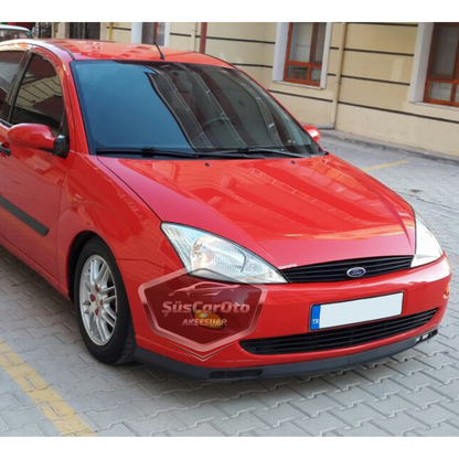 Ford Focus 1 Hb&Sedan 1998-2004 compatible con labio universal Laguna flexible, 2 piezas, alerón inferior de parachoques delantero.