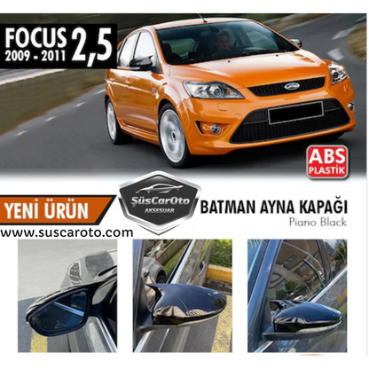 Ford Focus 2.5 2009-2011 Carcasa de Espejo Batwing Negro Piano Plástico ABS