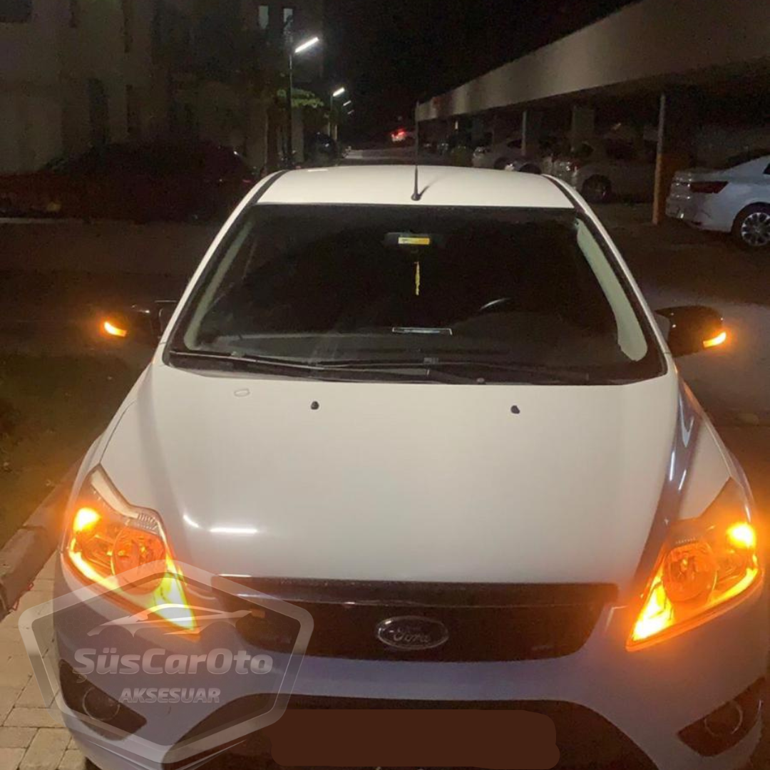 Ford Focus 2.5 2009-2011 Carcasa de Espejo Batwing Negro Piano Plástico ABS