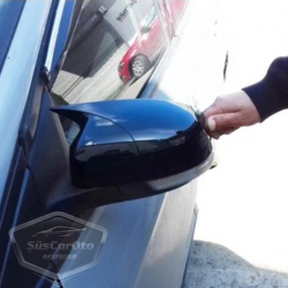 Ford Focus 2.5 2009-2011 Carcasa de Espejo Batwing Negro Piano Plástico ABS