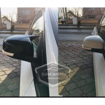 Ford Focus 3 3.5 2011-2018 Carcasa de retrovisor Batman Bat Negro Piano ABS Plástico