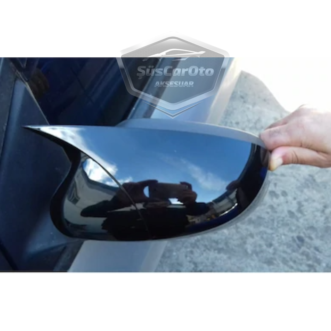 Ford Focus 3 3.5 2011-2018 Carcasa de retrovisor Batman Bat Negro Piano ABS Plástico