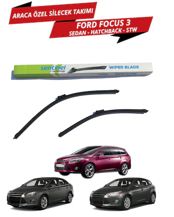 Juego de limpiaparabrisas de plátano para Ford Focus 3 4 Sentinel, específicos para el vehículo, derecho e izquierdo