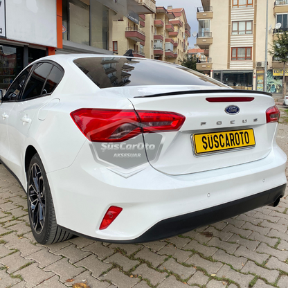 Alerón de Maletero para Ford Focus 4 Sedán 2018 y Posteriores, en Negro Brillante Piano Black