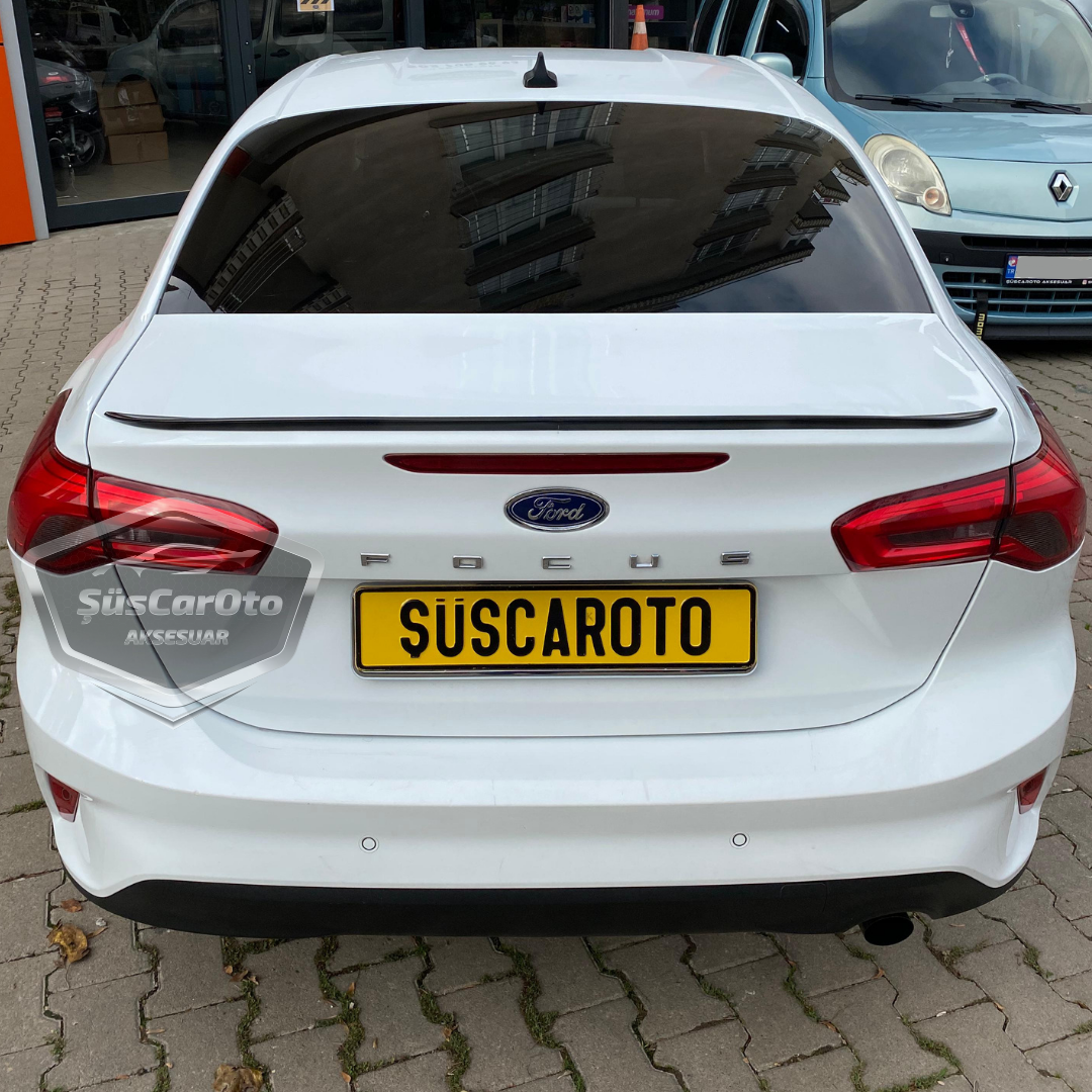 Alerón de Maletero para Ford Focus 4 Sedán 2018 y Posteriores, en Negro Brillante Piano Black